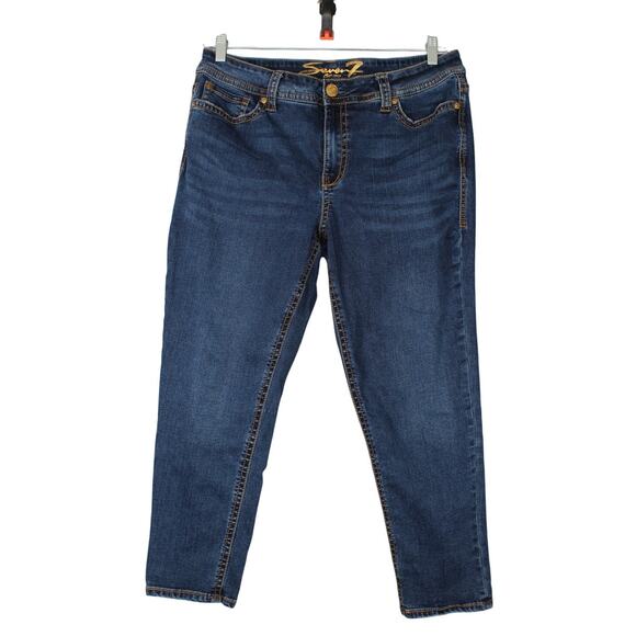 Seven‎ 7 Womens Size 16 Medium Wash Starlette Denim Crop Jeans - Picture 1 of 7
